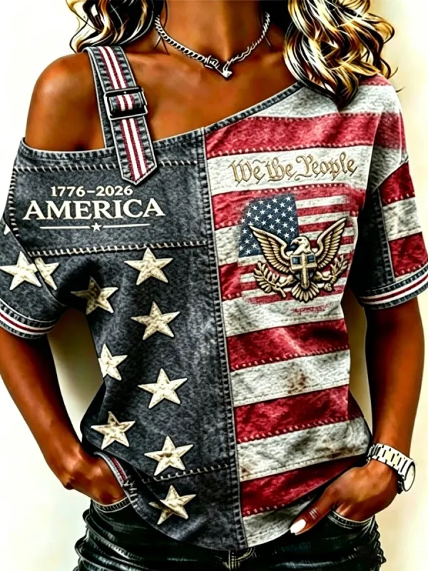 Women's 250Th Anniversary National Faith Print Shirt