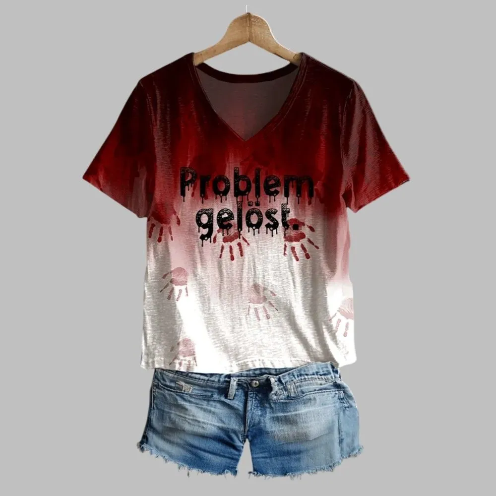 2025 Halloween Women’s Bloody Problem Gelost T-Shirt