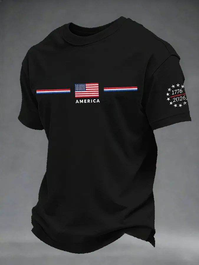 Men's Casual Printed Short-Sleeve T-Shirt