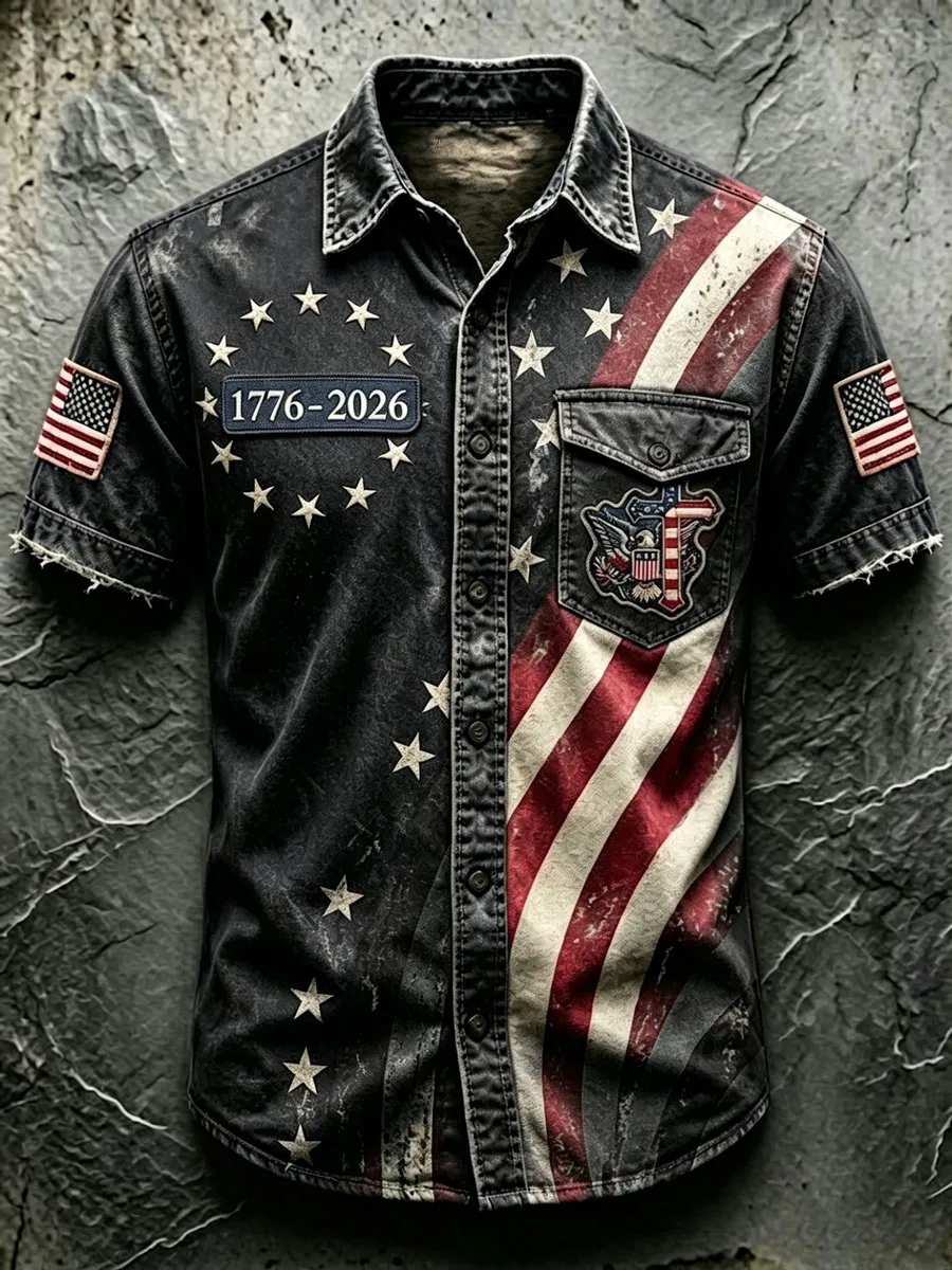 Men'S 250Th Anniversary National Faith Print  Shirt