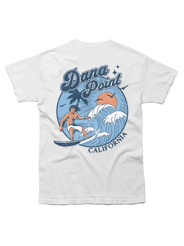 Vintage Surfing Dana Point, California Retro Sunset Surf California T-Shirt