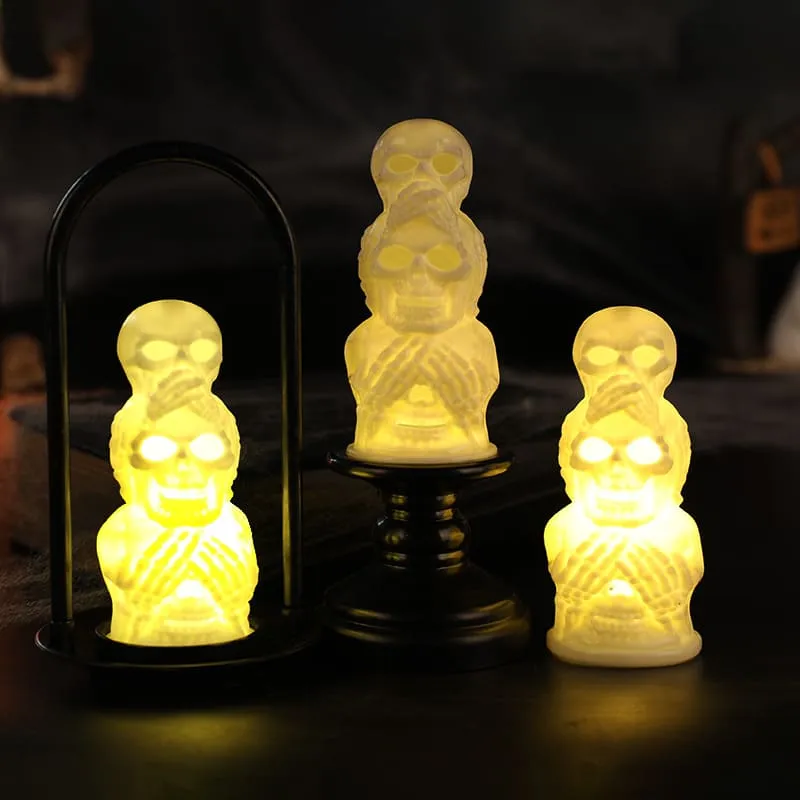 Halloween Skull LED Candle Lamp Desktop Decoration