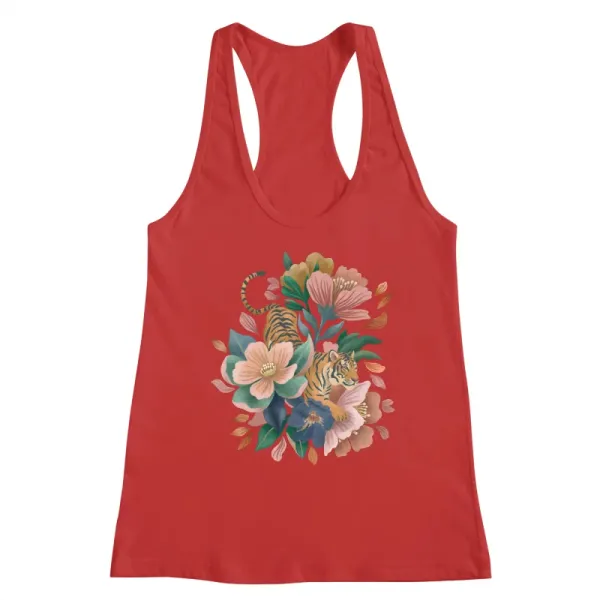 Romantic Tiger Flower Safari Tank