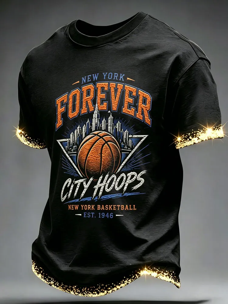 Men's Classic Basketball Fan Graphic T-shirt