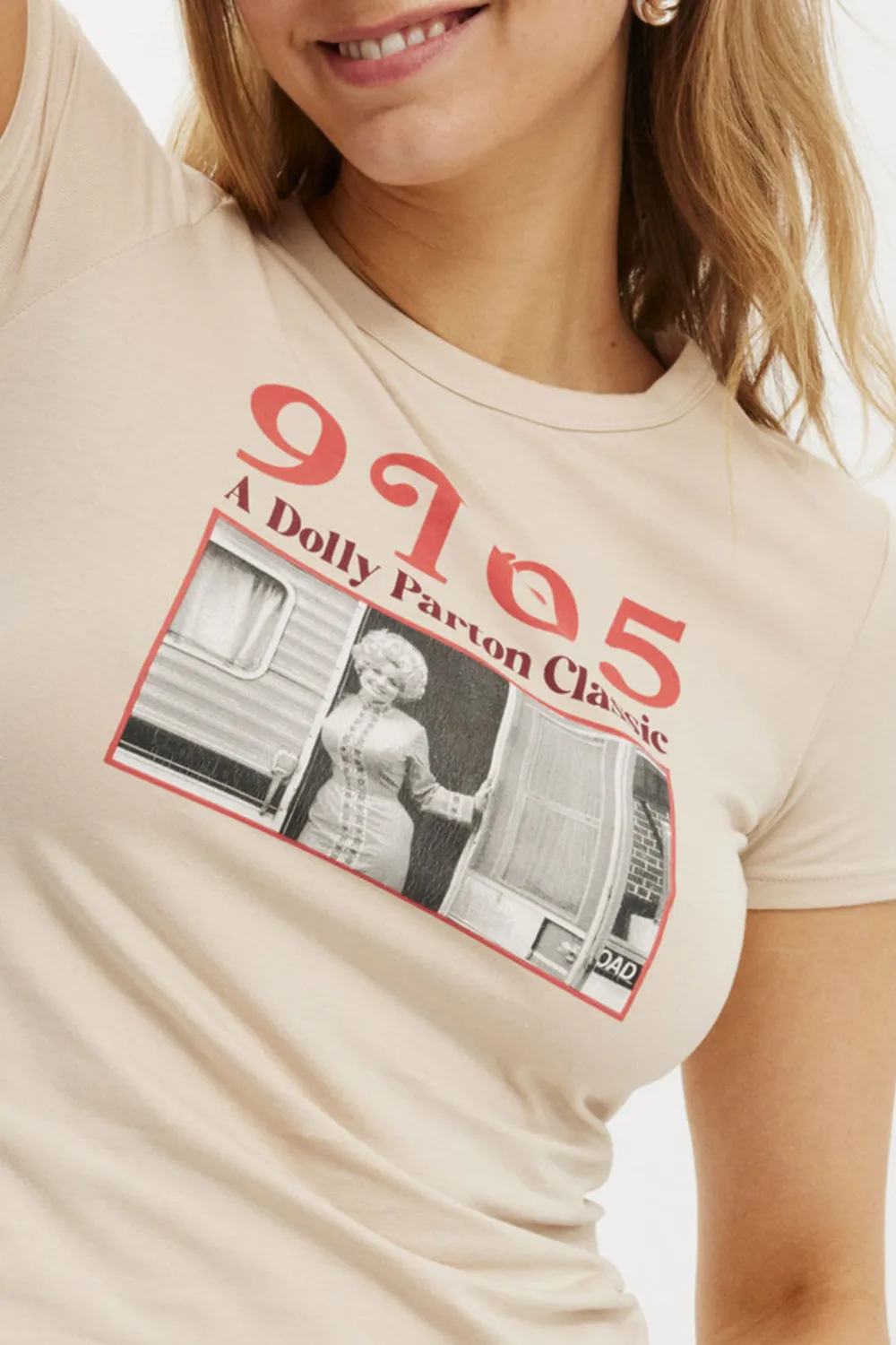 Dolly Parton Printed Cropped Simple T-Shirts