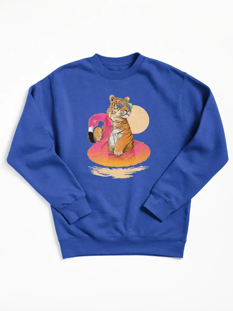 Flamingo Tiger Pullover Sweatshirt