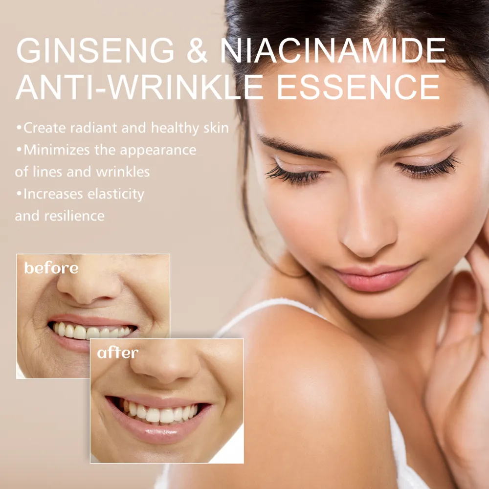 Ginseng essence liquid, facial skin moisturizing, fine and elastic skin care essence liquid for the corners of the eyes.