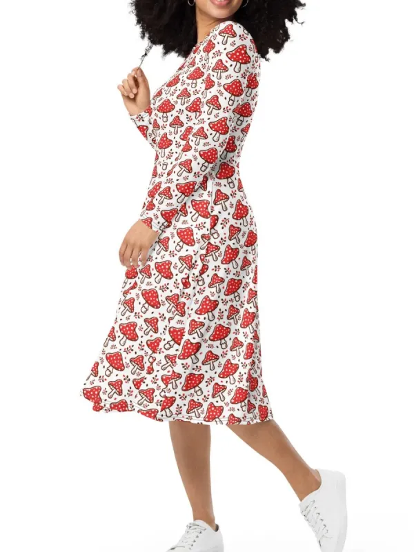 Mushrooms Round Neck Dress