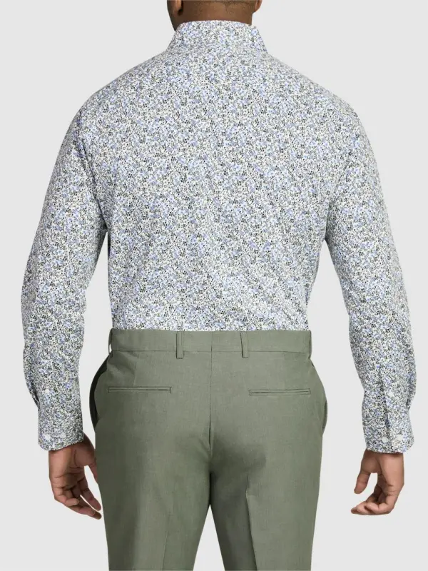 Floral Printed Slim Fit Office Shirts