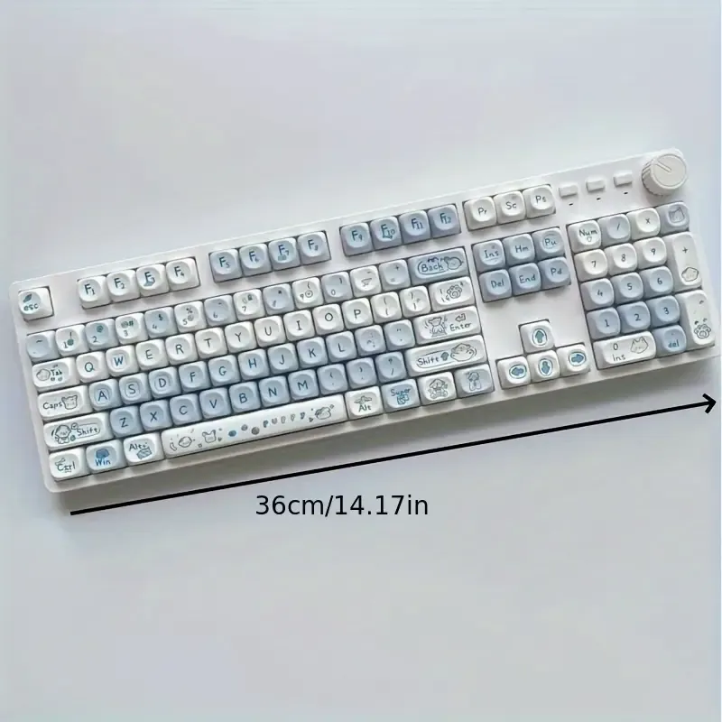 Height Mechanical Keyboard Caps with Playful Puppy