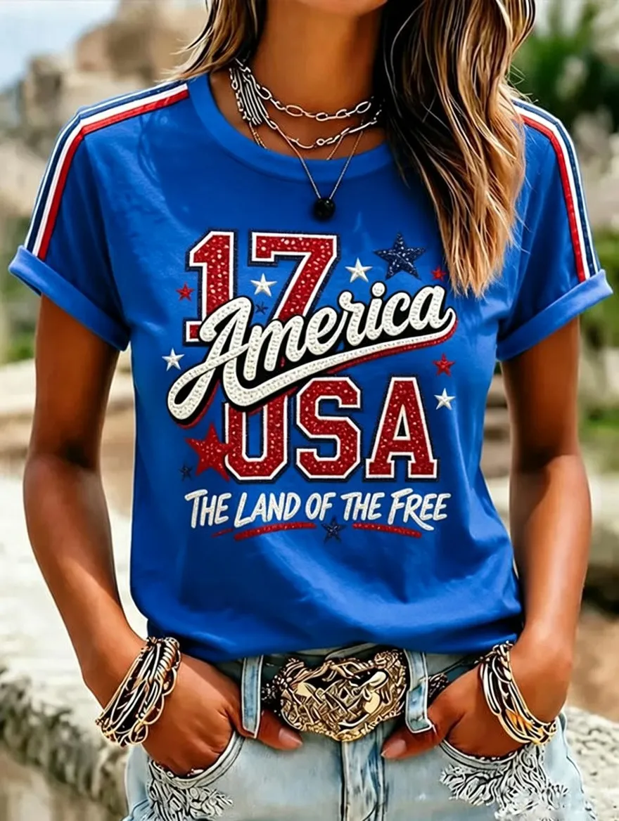 Women's 250th Anniversary Independence Day Art Print Shirt