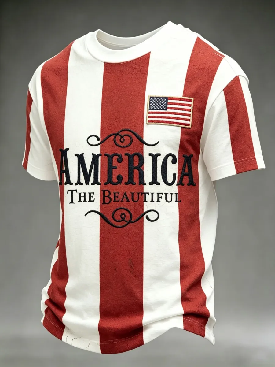 American-themed Print Men's T Shirt