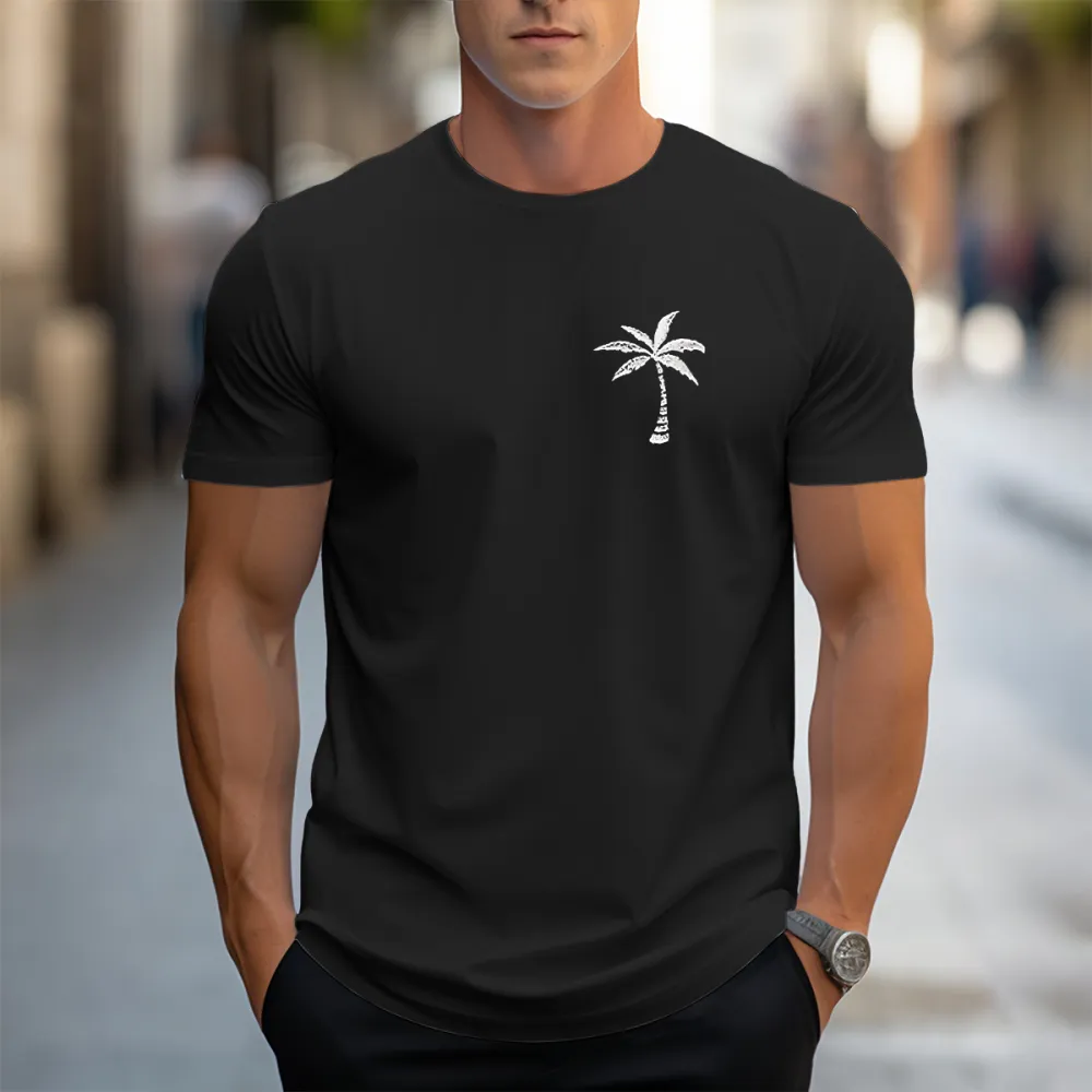 Simple Palm Silhouette Graphic T-Shirt