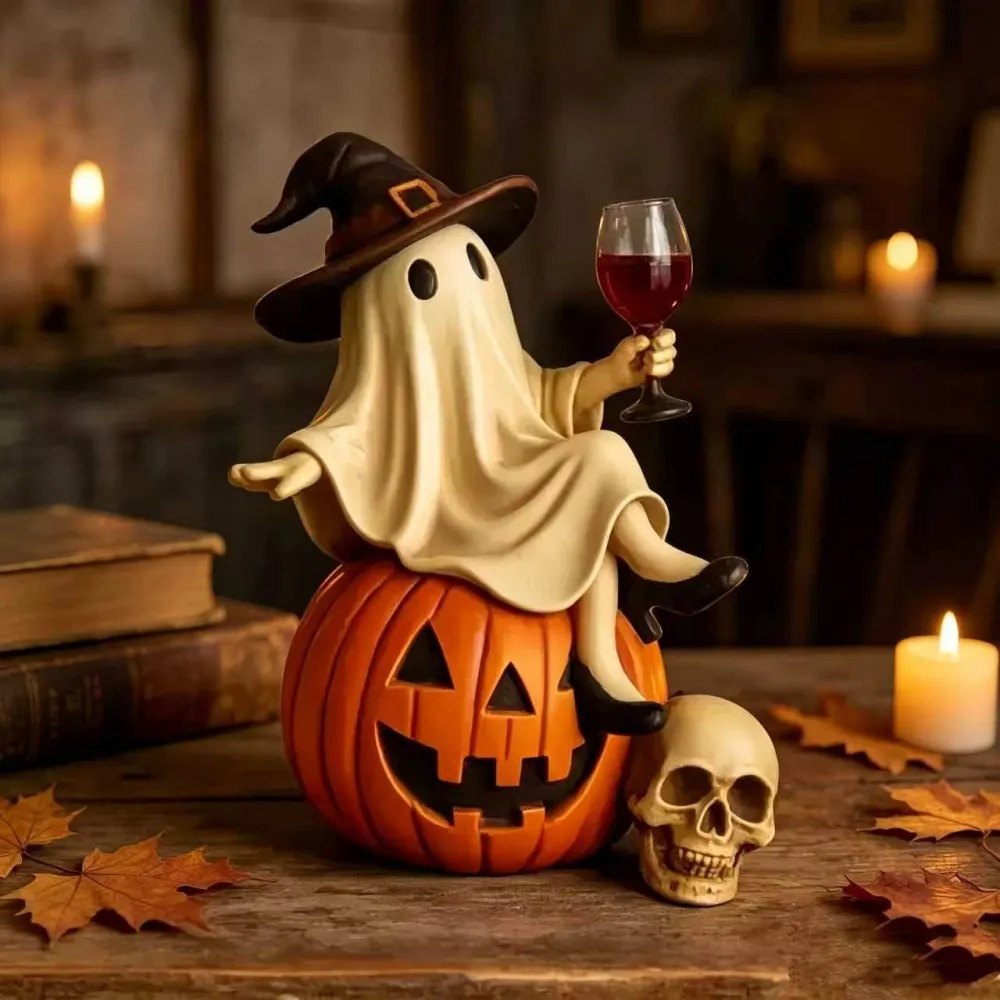 Halloween Ghost Pumpkin Ornament Glowing Night Light