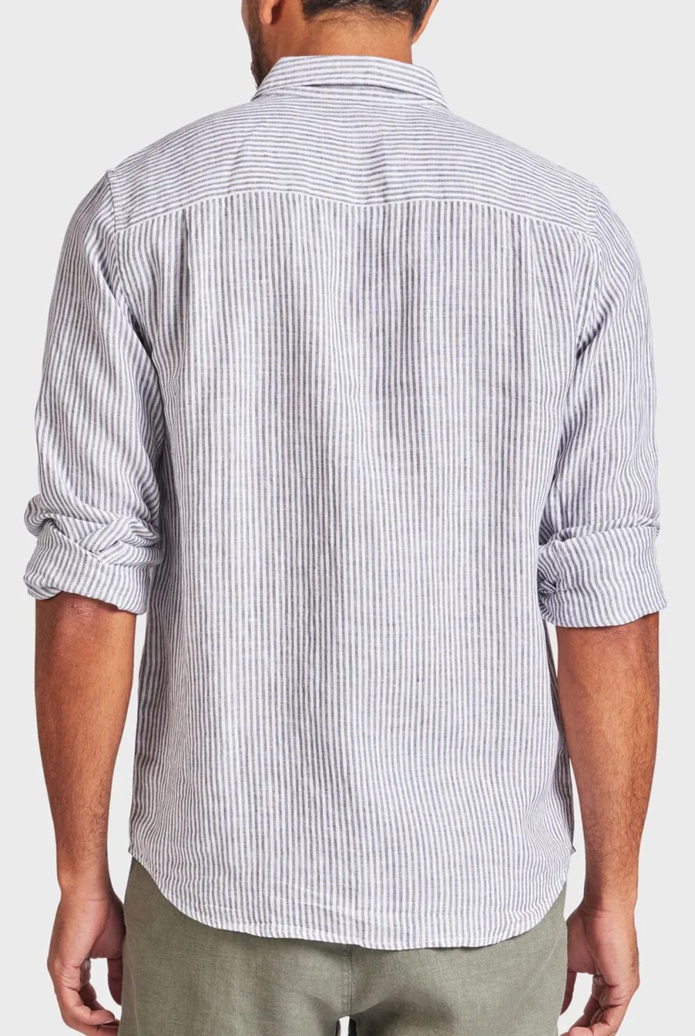 Striped Linen Long Sleeve Shirt