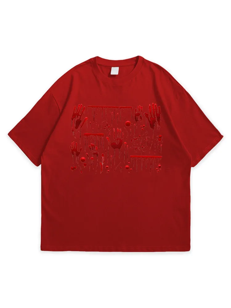 Men'S Halloween Artistic Personality Simple Round Neck  T-Shirt