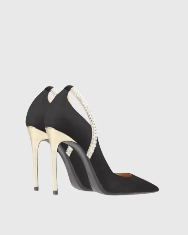 Pearl Cutout Pumps