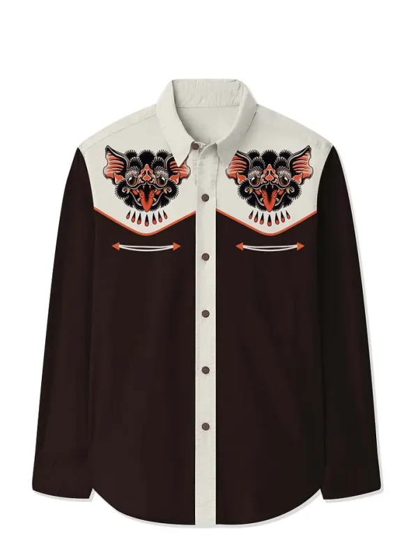 Vintage Bat - 100% Cotton Long Sleeves Shirt