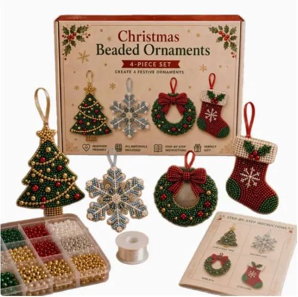 Christmas  Beaded Ornaments DIY Kit