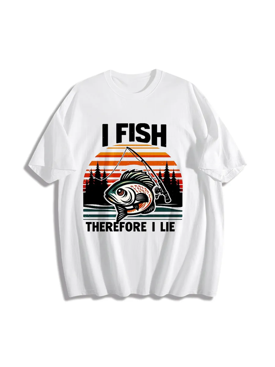 Fishing Motivated Slogan Graphic T-Shirt