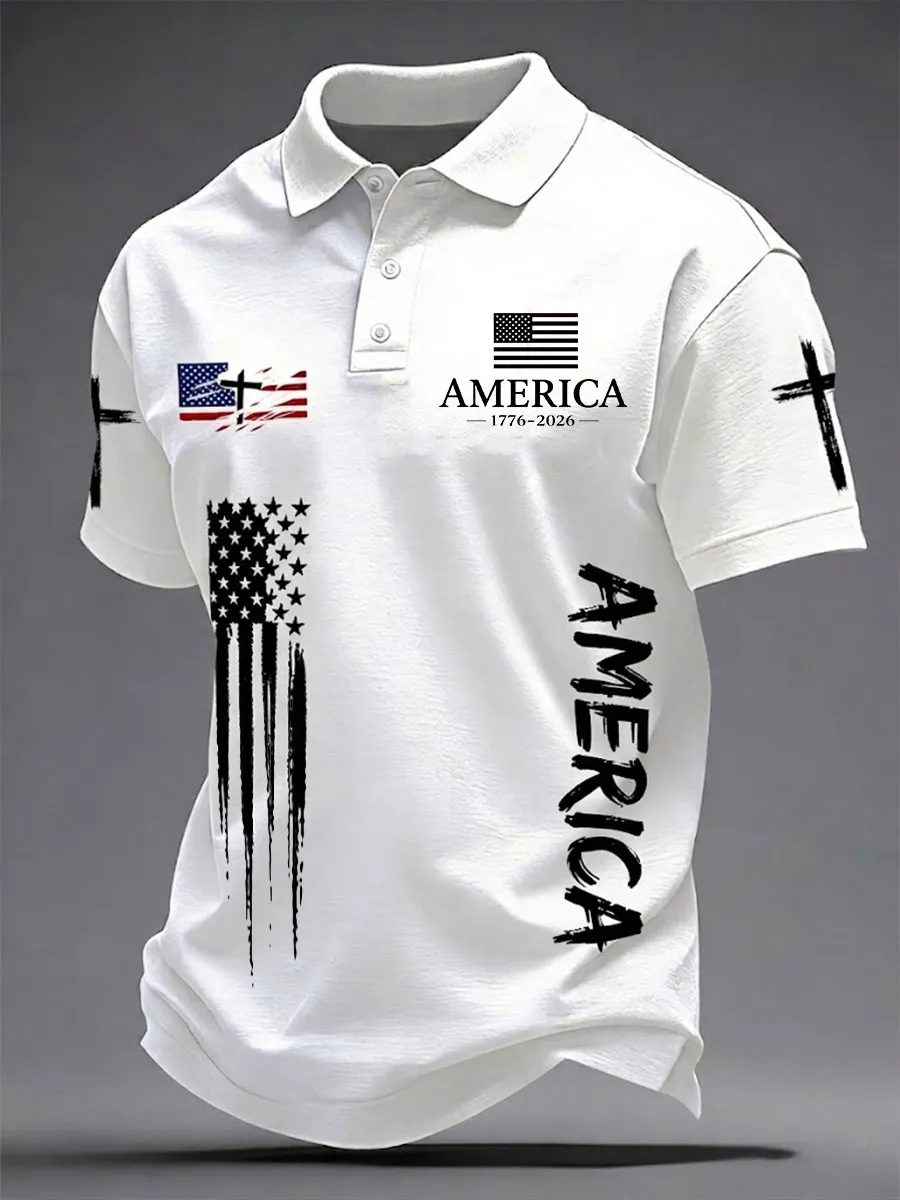 Men'S 250Th Anniversary Faith Printed Casual T-Shirt