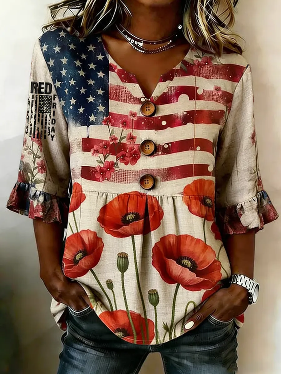 Ladies' Red Friday Commemorative Patriot Short Sleeves