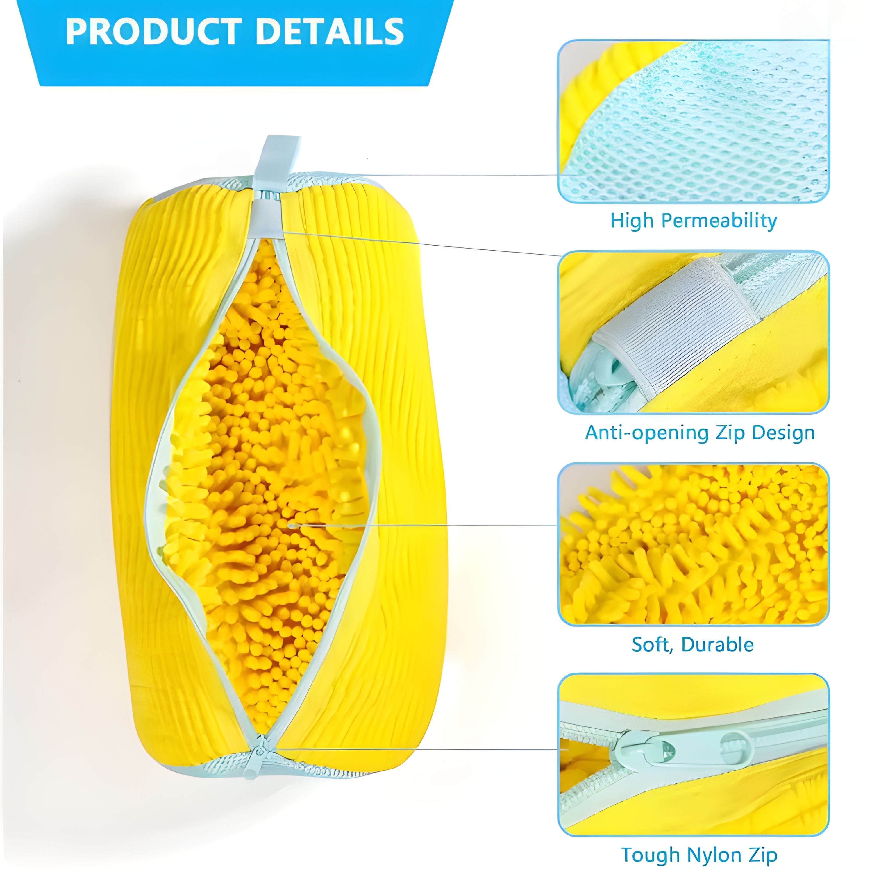 Kitcheniva Padded Shoe Laundry Bag for Washing Machine 1 Pcs - Thumbnail 2