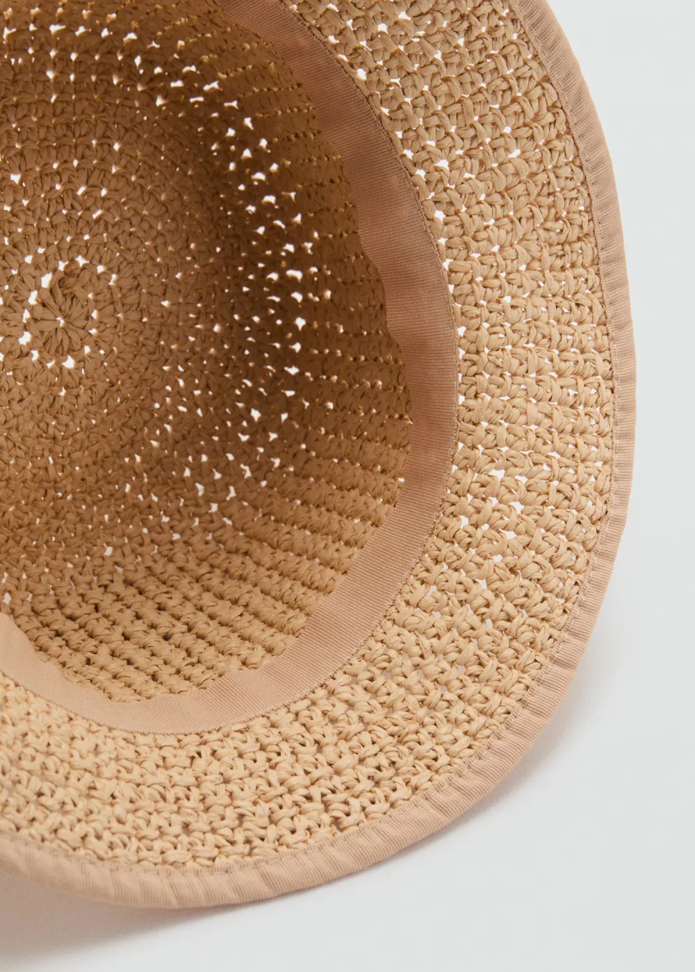 Vacation Style Natural Fibre Ecru Hat