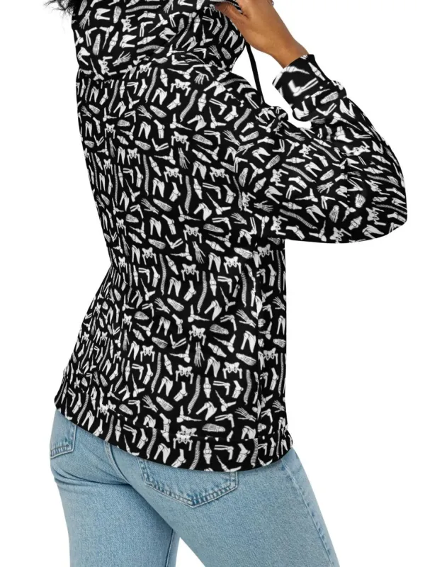 Bone Pattern Casual Hoodie