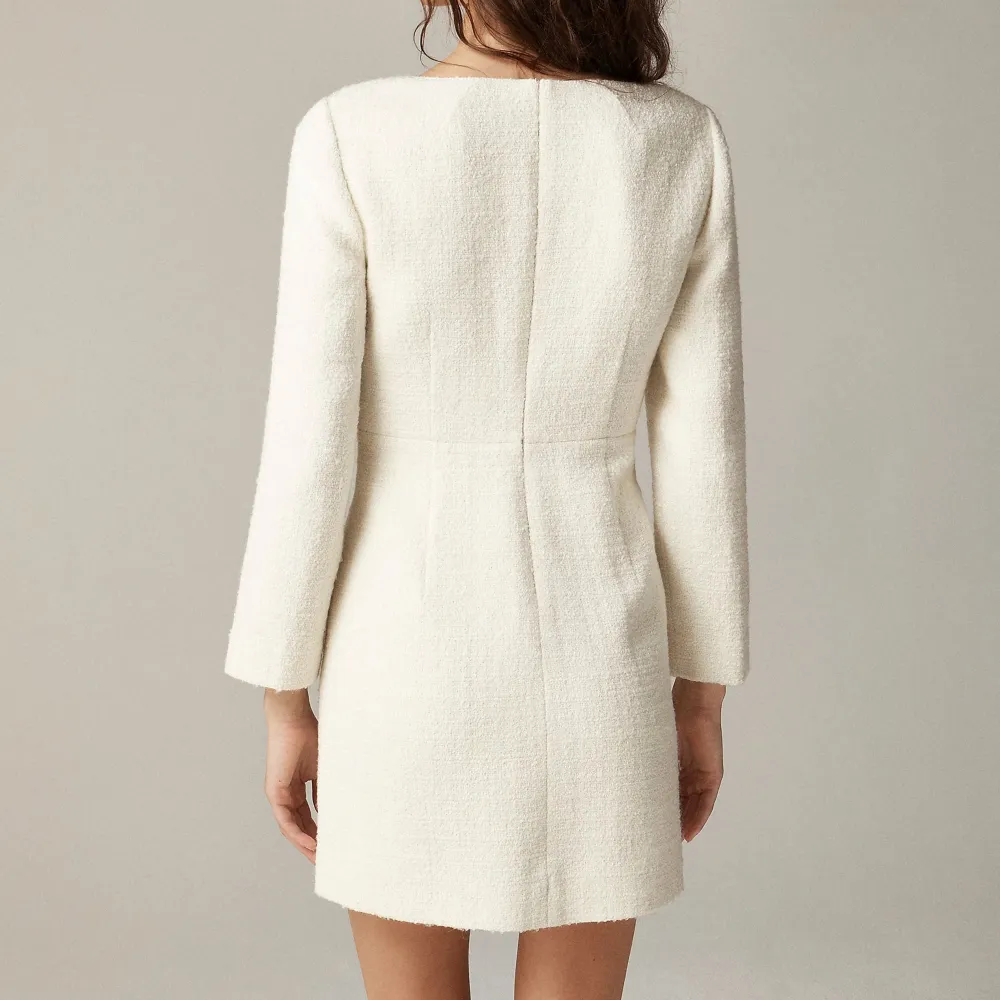 Textured Square Neck Mini Dresses