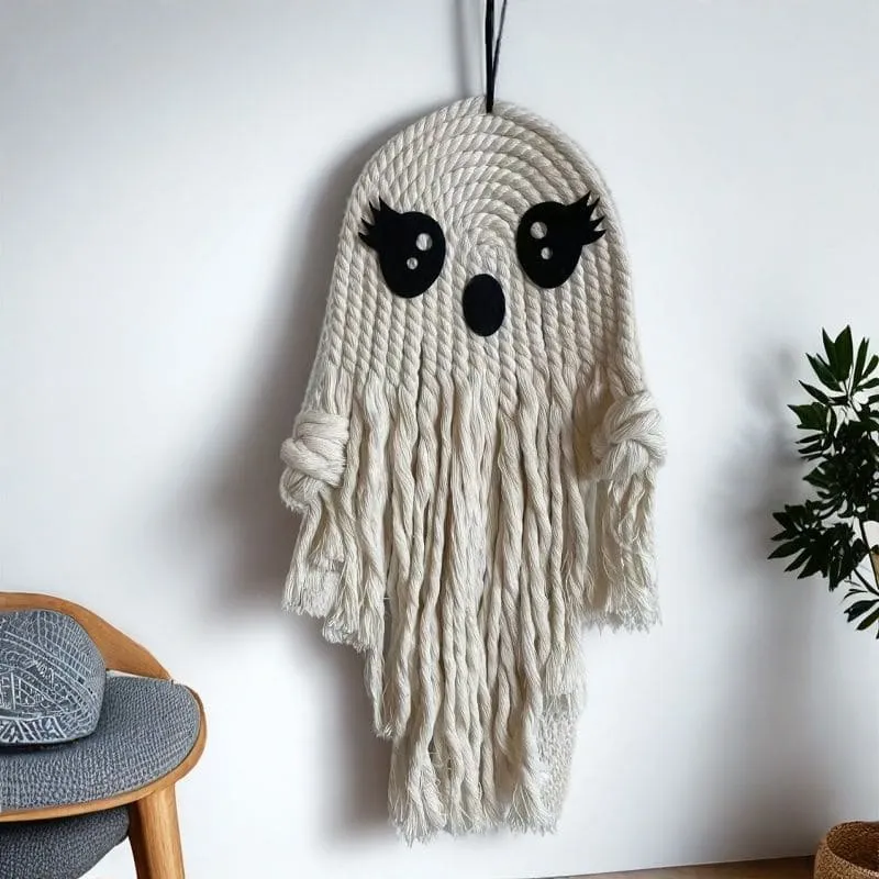 Halloween Ghost White Ghost Hand-woven Ornament