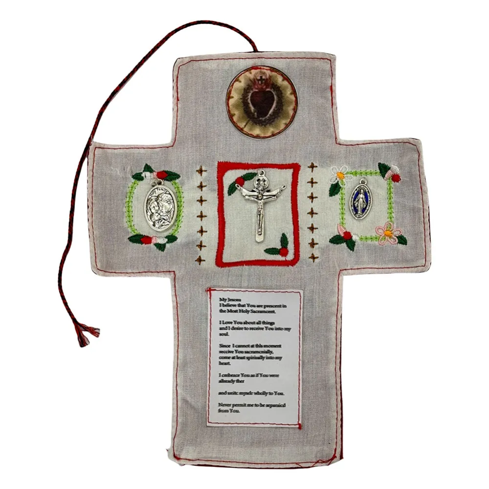 Christian Hand-Stitched Prayer Bag With Embroidery Patterns