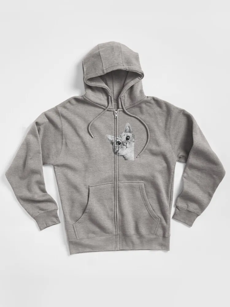 Sneaky Cat Zipped Hoodie