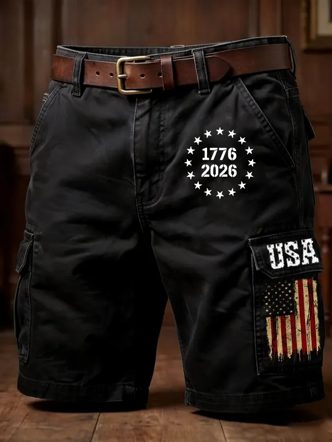 Men's 250th Anniversary Casual Cargo Shorts