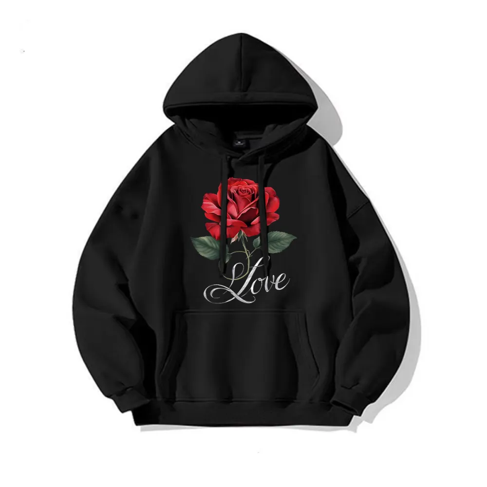 Rose Love Printed Hoodies