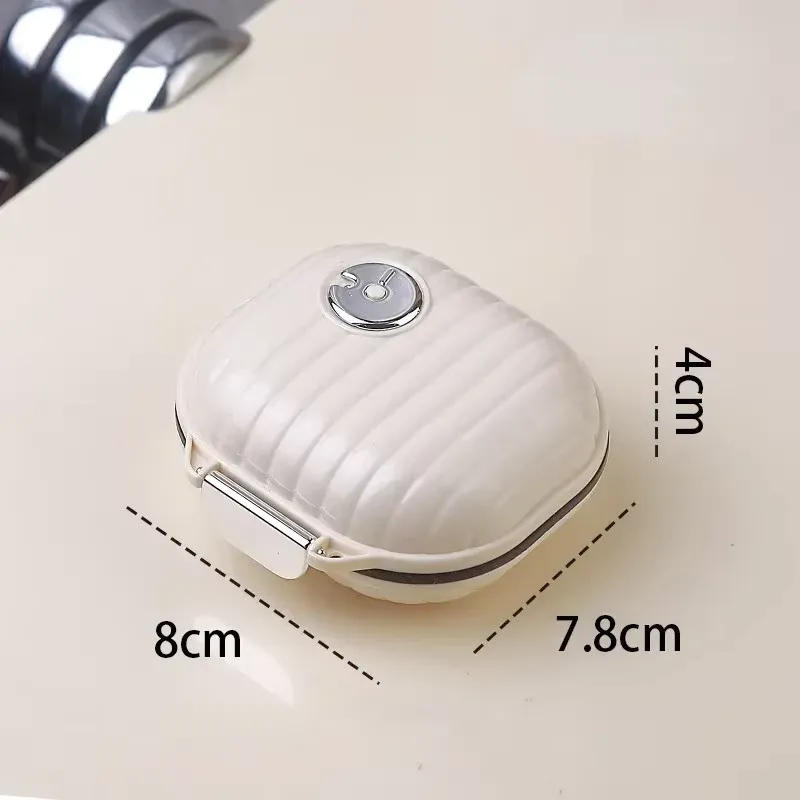 Portable 7-Compartment Mini Pill Organizer Box