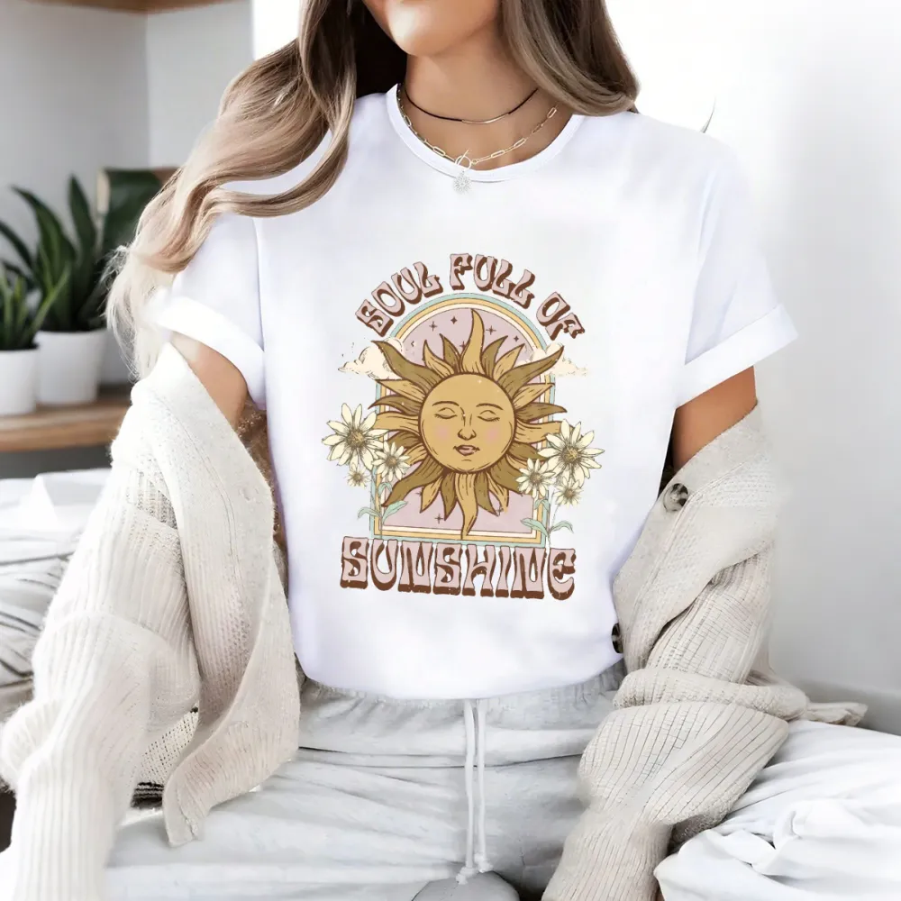 Sunshine Art Graphic Casual T-Shirts