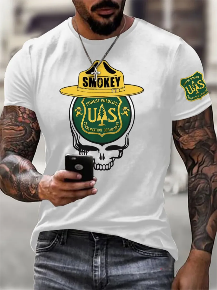 Men's Save The Forest Service Print T-Shirt