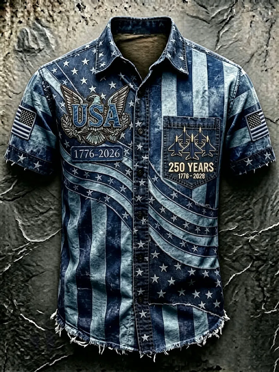 Men'S 250Th Anniversary National Faith Print  Shirt