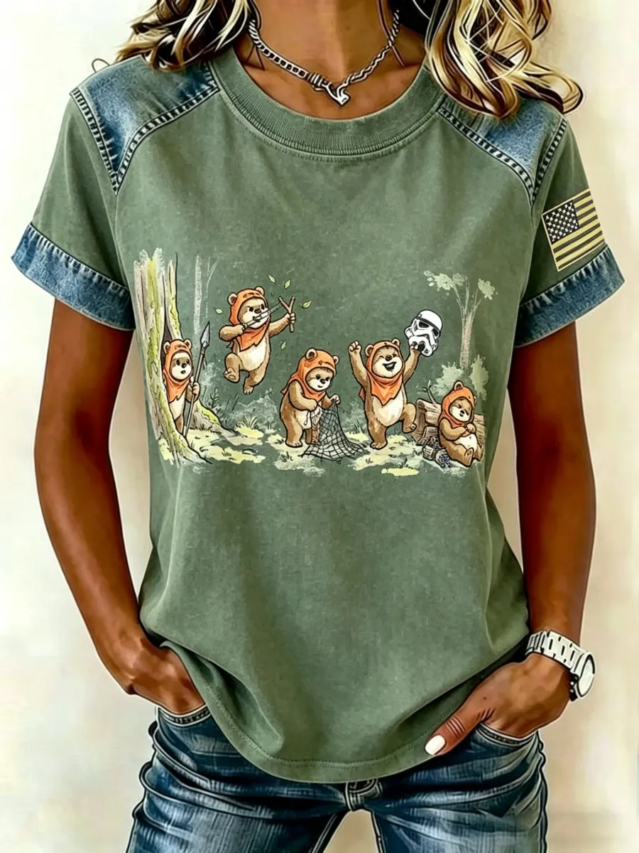 Protect Our Forest Animals Print Women's T-Shirt