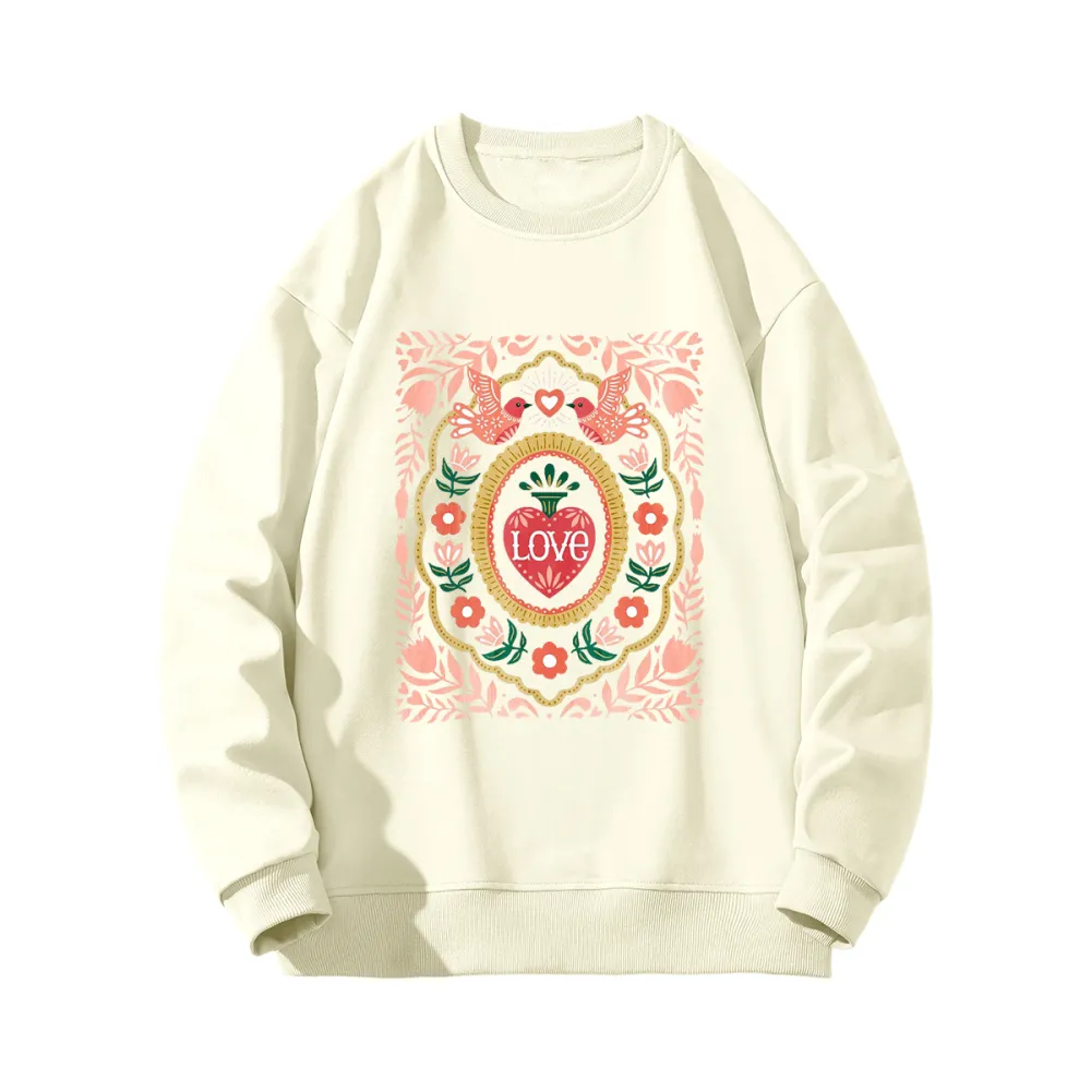 Love Bird Romantic Totem Graphic Sweatshirts