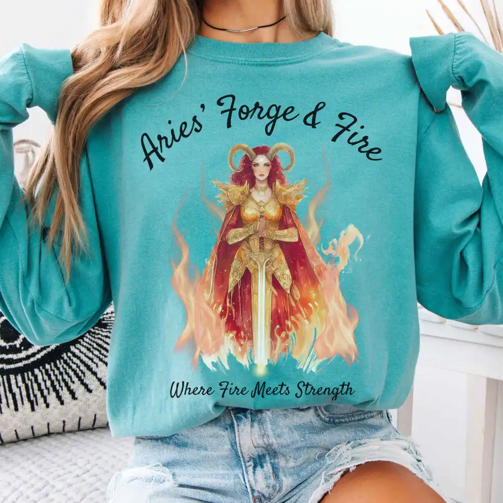 Aries' Forge & Fire Zodiac Long Sleeve Tee