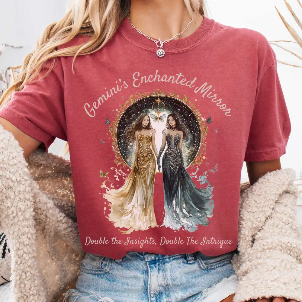Gemini's Enchanted Mirror Zodiac Shirt