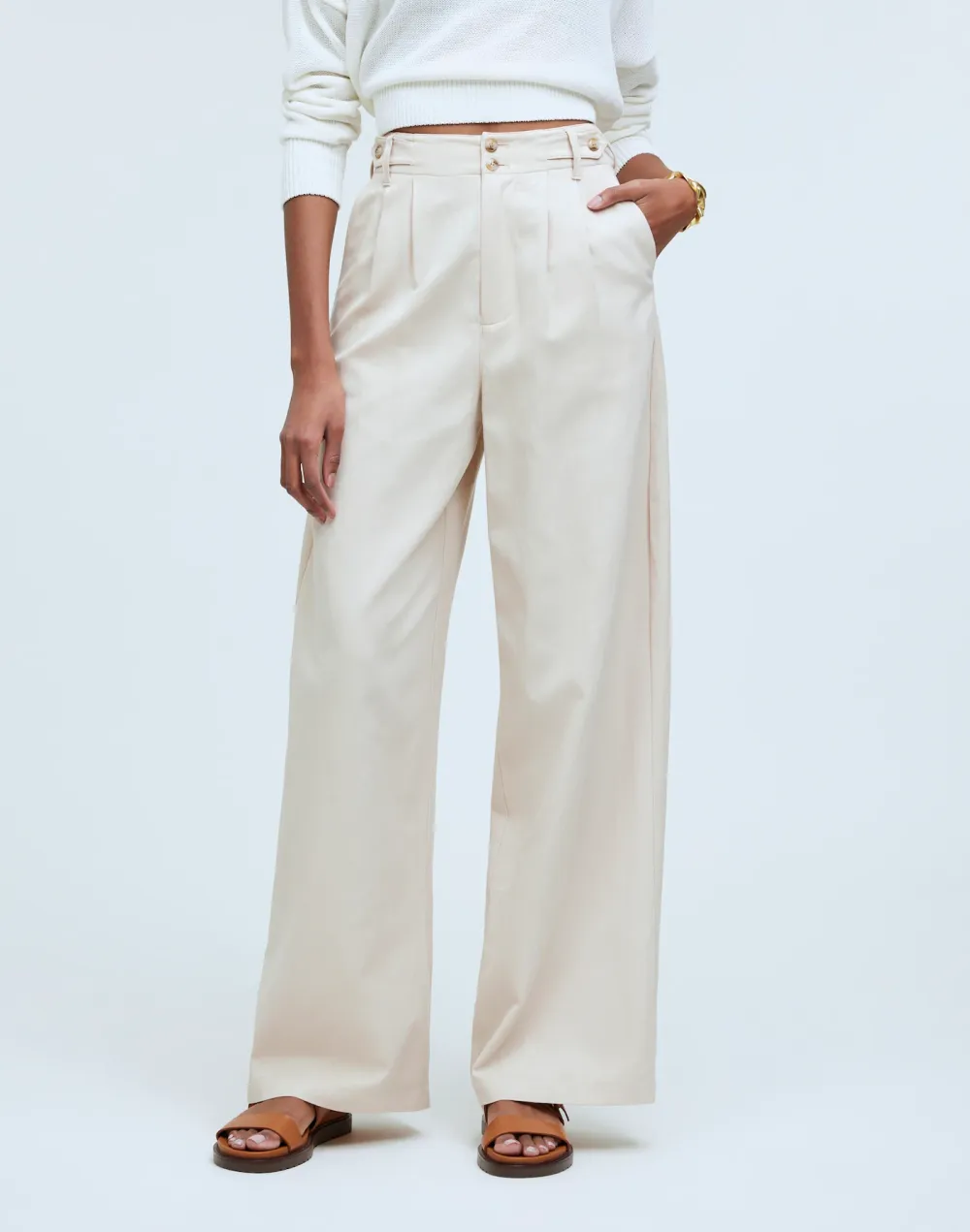 Wide-Leg Straight Pants