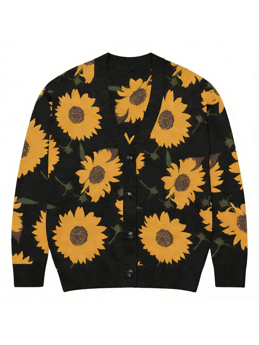 Vintage Sunflower Cardigan