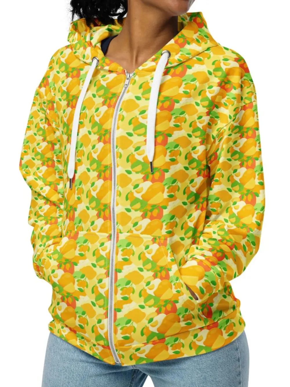 Drawstring Mango Print Hoodie