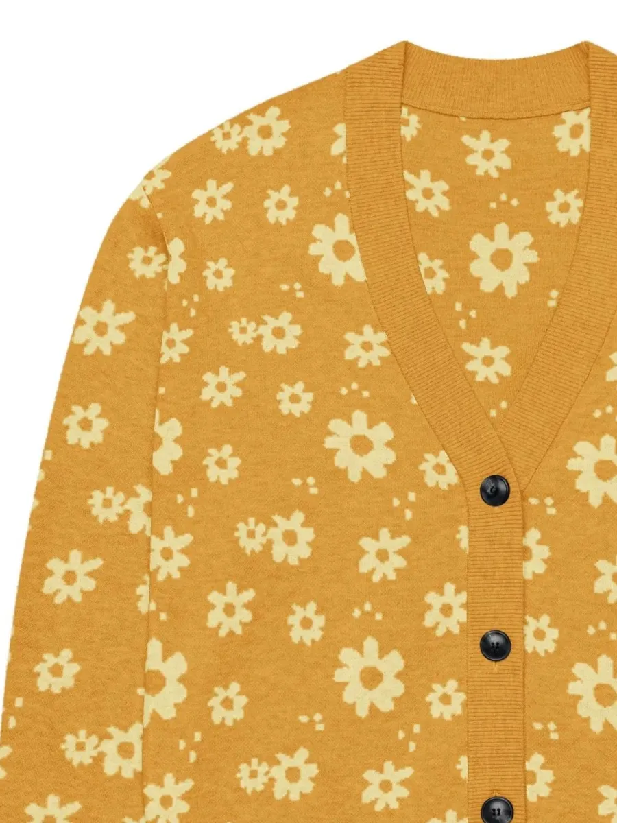 Flower Button Up Cardigan