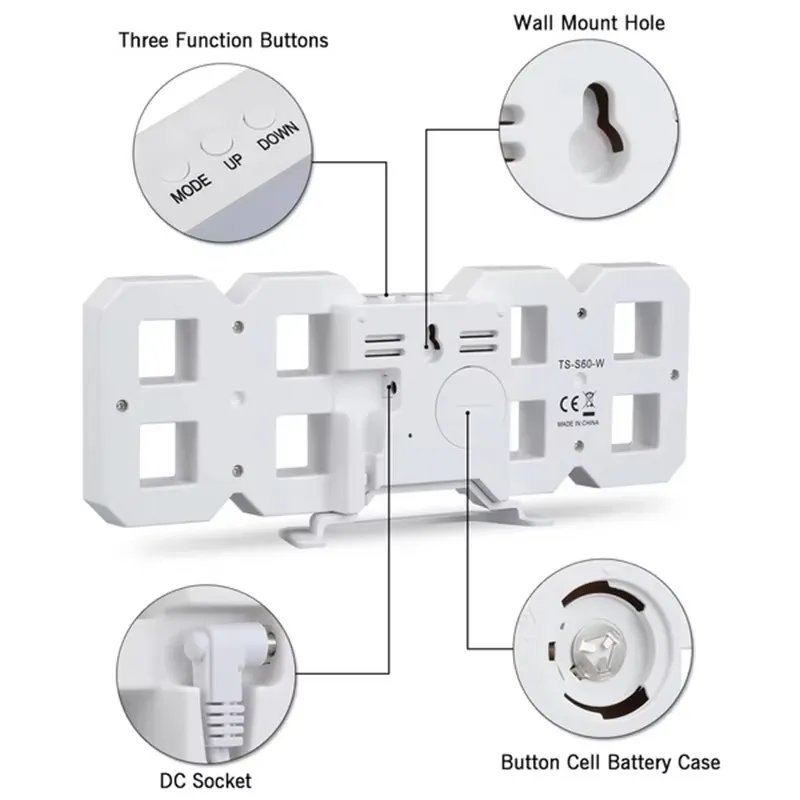 LED Digital Wall Clock