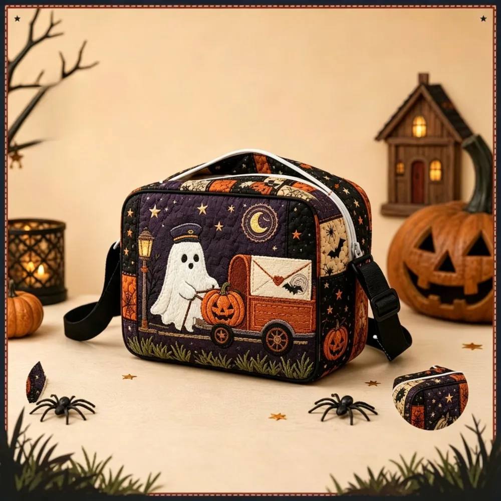 Women's Halloween Fashion Digital Print + Quilted Crossbody Bag