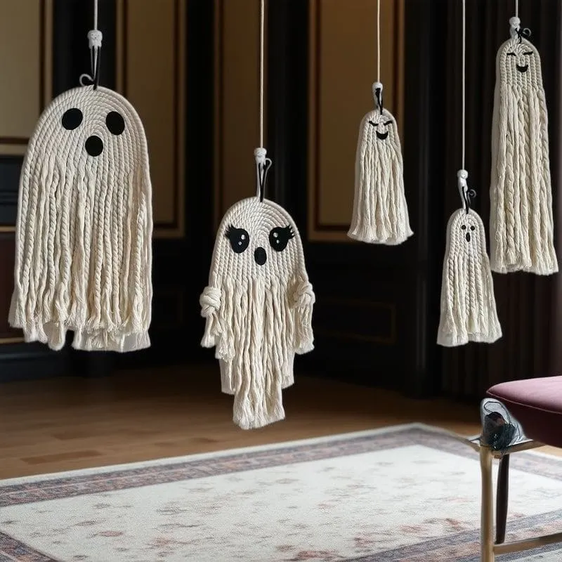 Halloween Ghost White Ghost Hand-woven Ornament